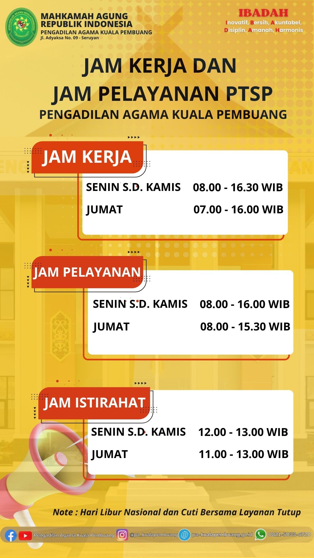 Jam Kerja Layanan